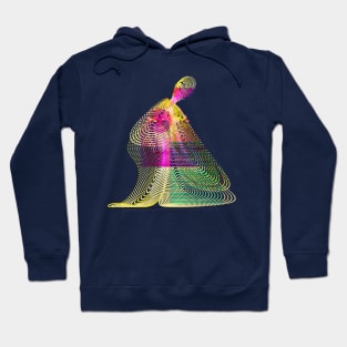 Madonna and Child Glitch Art Hoodie